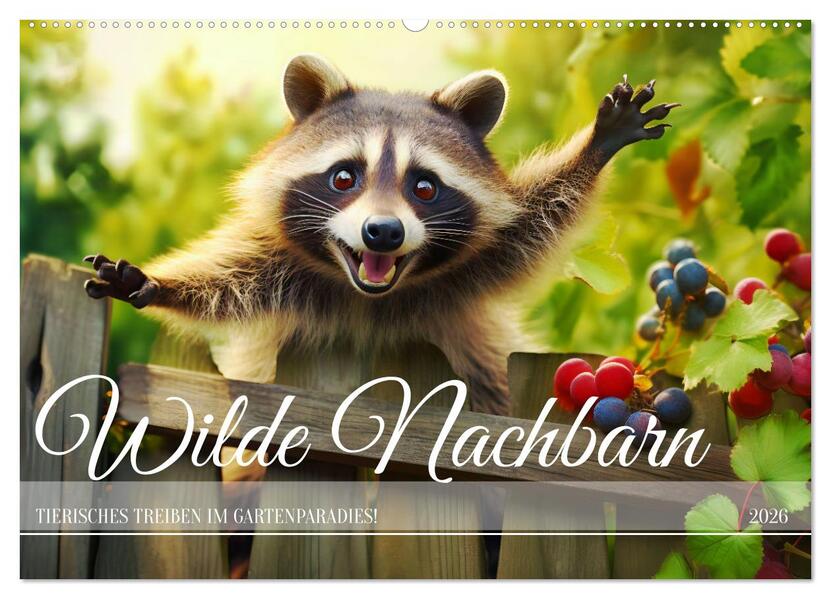 Wilde Nachbarn - Tierisches Treiben im Gartenparadies! (Wandkalender 2026 DIN A2 quer) CALVENDO Monatskalender