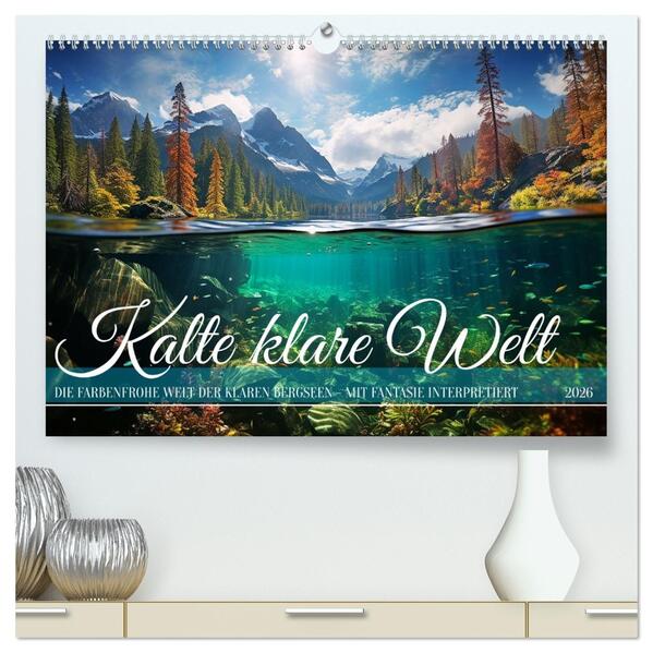 Kalte klare Welt (hochwertiger Premium Wandkalender 2026 DIN A2 quer) Kunstdruck in Hochglanz
