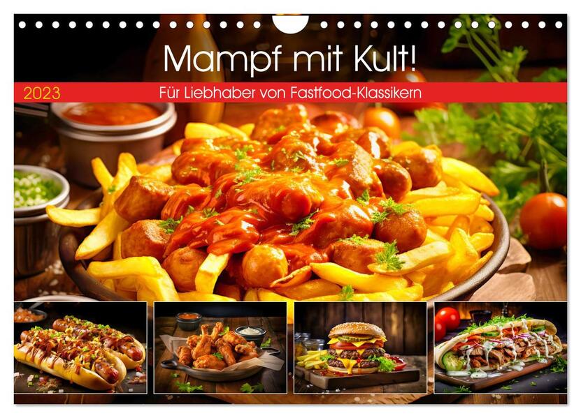 Mampf mit Kult! - Für Liebhaber von Fastfood-Klassikern (Wandkalender 2026 DIN A4 quer) CALVENDO Monatskalender