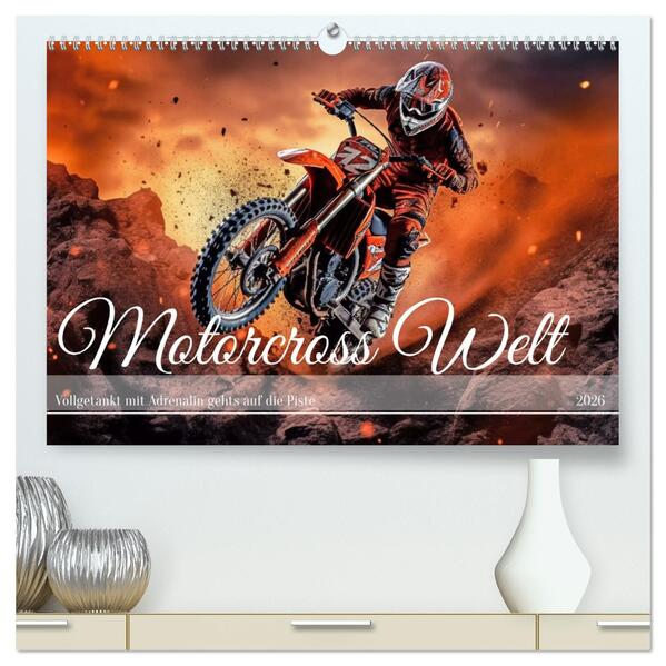 Motorcross Welt (hochwertiger Premium Wandkalender 2026 DIN A2 quer) Kunstdruck in Hochglanz