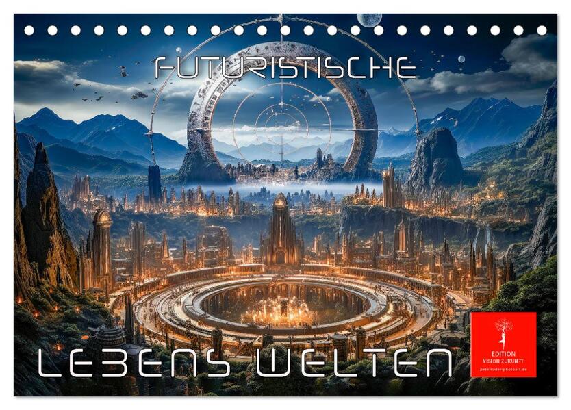 Futuristische Lebens Welten (Tischkalender 2026 DIN A5 quer) CALVENDO Monatskalender