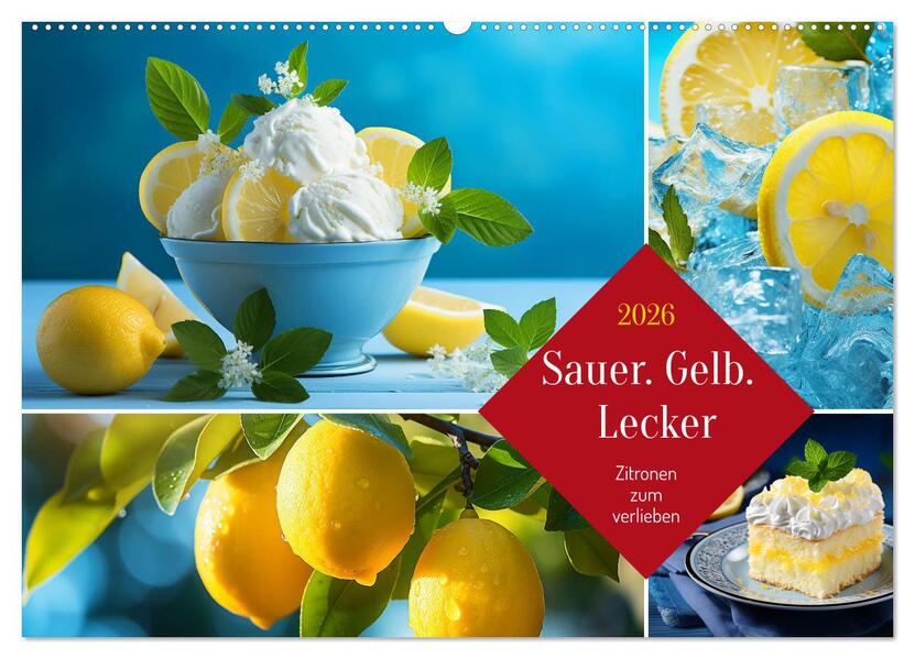 Sauer Gelb Lecker (Wandkalender 2026 DIN A2 quer) CALVENDO Monatskalender