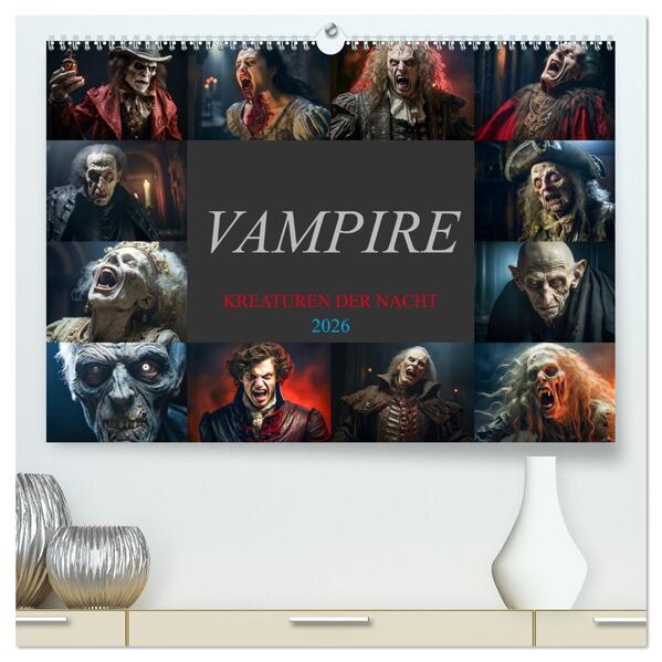 Vampire - Kreaturen der Nacht (hochwertiger Premium Wandkalender 2026 DIN A2 quer) Kunstdruck in Hochglanz