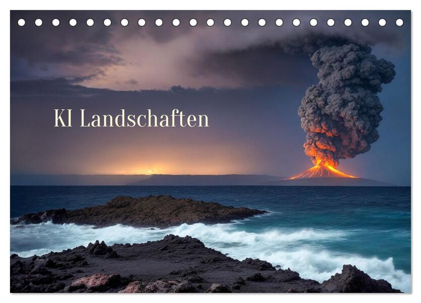 KI Landschaften (Tischkalender 2026 DIN A5 quer) CALVENDO Monatskalender