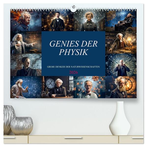 Genies der Physik (hochwertiger Premium Wandkalender 2026 DIN A2 quer) Kunstdruck in Hochglanz