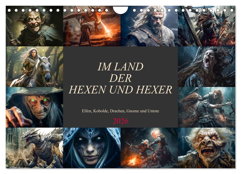 Im Land der Hexen und Hexer (Wandkalender 2026 DIN A4 quer) CALVENDO Monatskalender