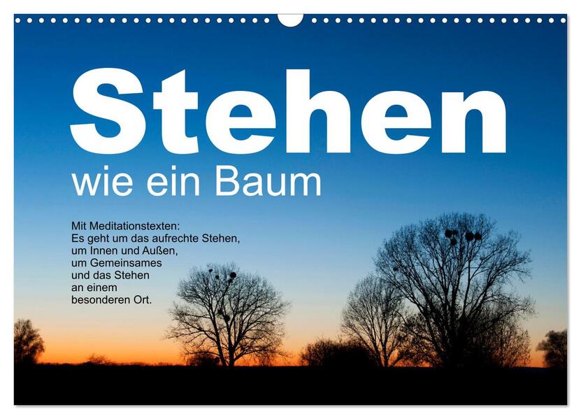 Stehen wie ein Baum (Wandkalender 2026 DIN A3 quer) CALVENDO Monatskalender