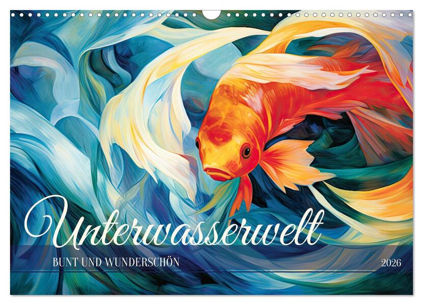 Unterwasserwelt bunt und wunderschön (Wandkalender 2026 DIN A3 quer) CALVENDO Monatskalender