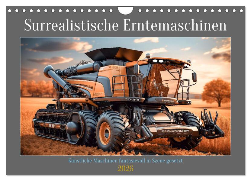 Surrealistische Erntemaschinen (Wandkalender 2026 DIN A4 quer) CALVENDO Monatskalender