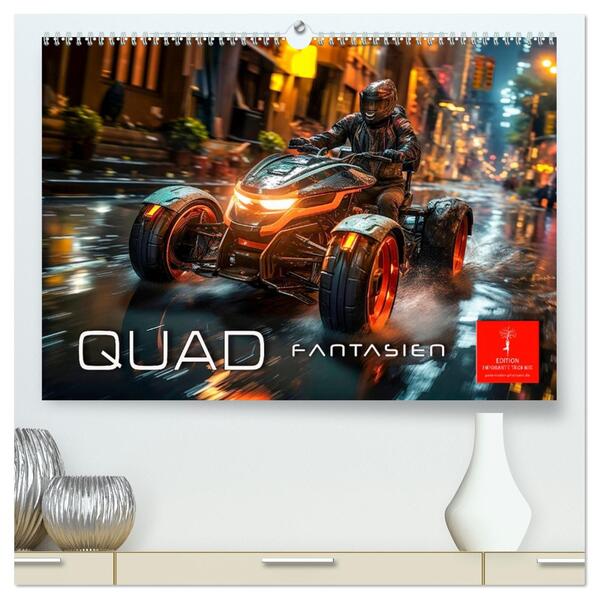Quad Fantasien (hochwertiger Premium Wandkalender 2026 DIN A2 quer) Kunstdruck in Hochglanz