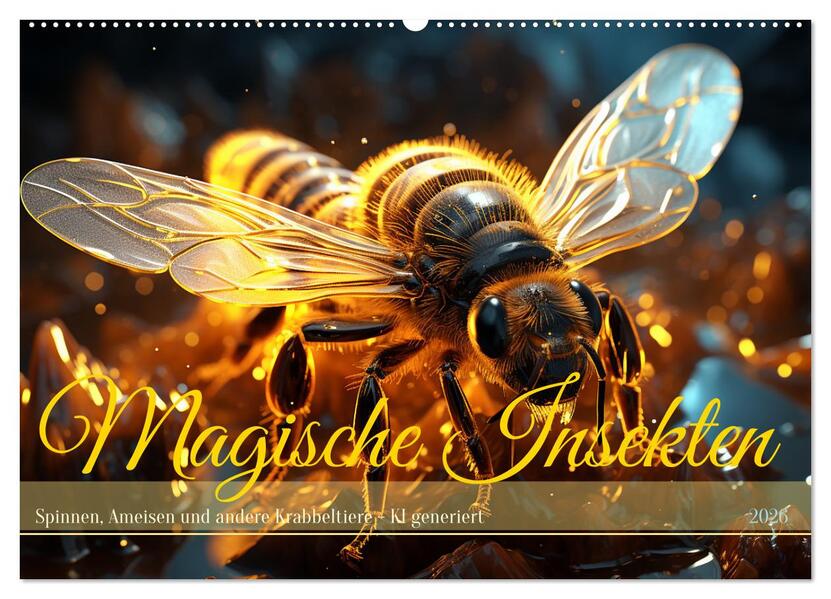 Magische Insekten (Wandkalender 2026 DIN A2 quer) CALVENDO Monatskalender