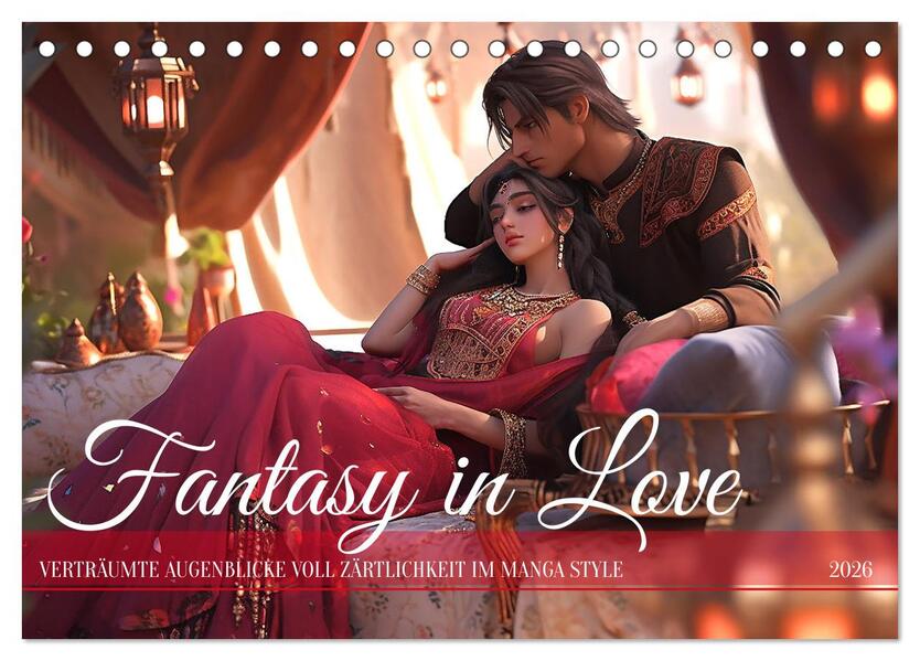 Fantasy in Love (Tischkalender 2026 DIN A5 quer) CALVENDO Monatskalender