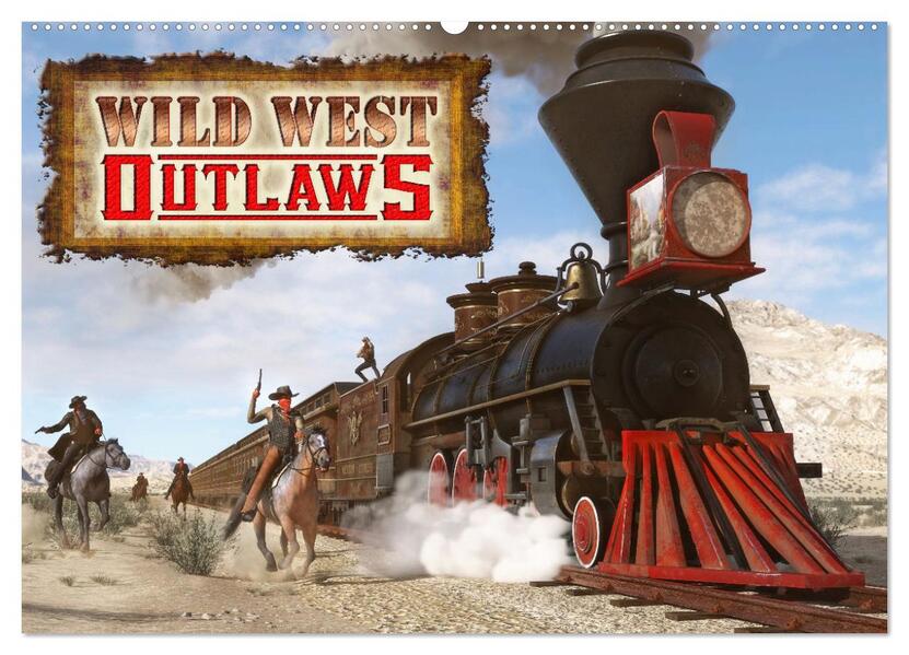 Wild West Outlaws (Wandkalender 2026 DIN A2 quer) CALVENDO Monatskalender
