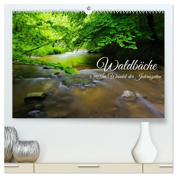 Waldbäche - Im Wandel der Jahreszeiten (hochwertiger Premium Wandkalender 2026 DIN A2 quer) Kunstdruck in Hochglanz