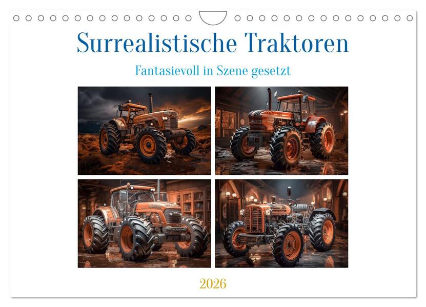 Surrealistische Traktoren (Wandkalender 2026 DIN A4 quer) CALVENDO Monatskalender