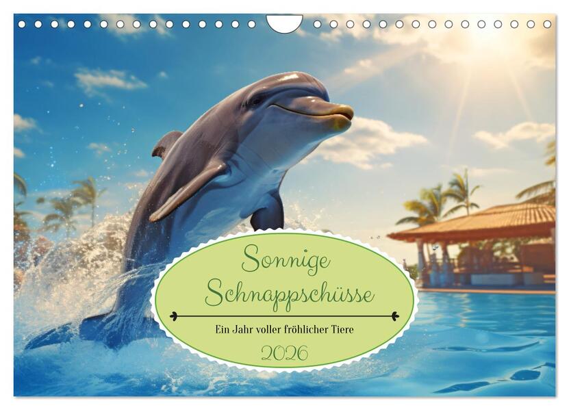 Sonnige Schnappschüsse - Ein Jahr voller fröhlicher Tiere (Wandkalender 2026 DIN A4 quer) CALVENDO Monatskalender
