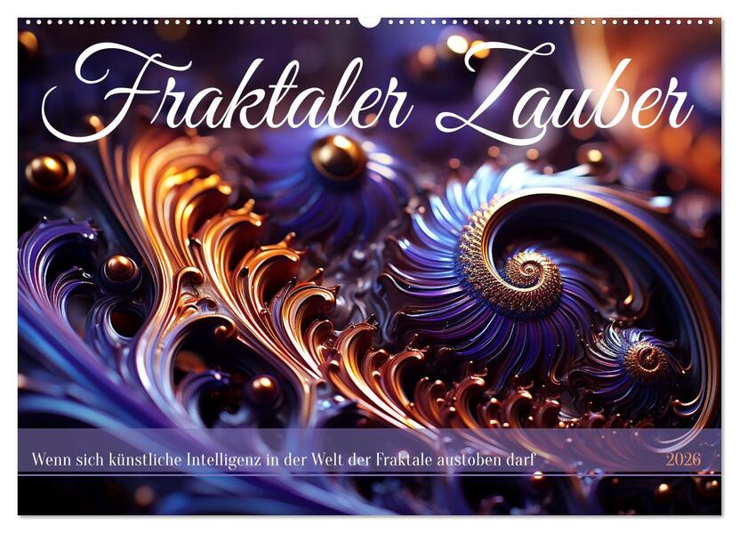 Fraktaler Zauber (Wandkalender 2026 DIN A2 quer) CALVENDO Monatskalender