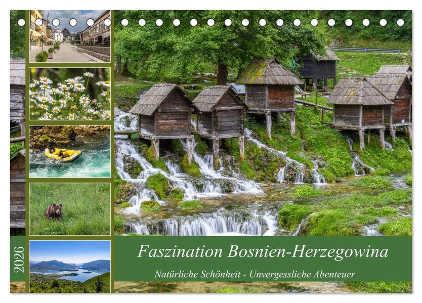 Faszination Bosnien-Herzegowina (Tischkalender 2026 DIN A5 quer) CALVENDO Monatskalender