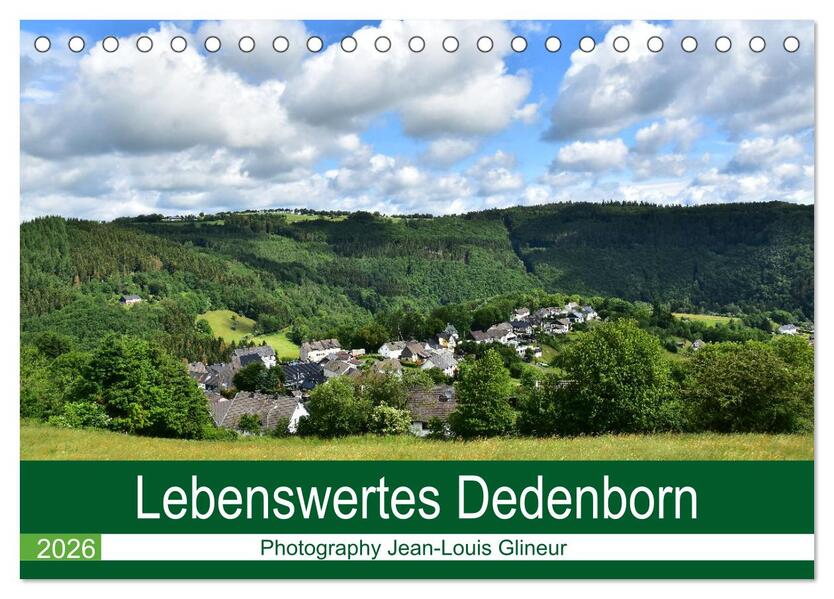 Lebenswertes Dedenborn (Tischkalender 2026 DIN A5 quer) CALVENDO Monatskalender