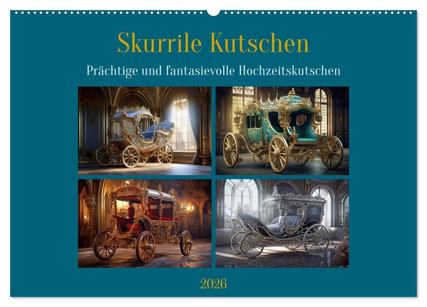 Skurrile Kutschen (Wandkalender 2026 DIN A2 quer) CALVENDO Monatskalender