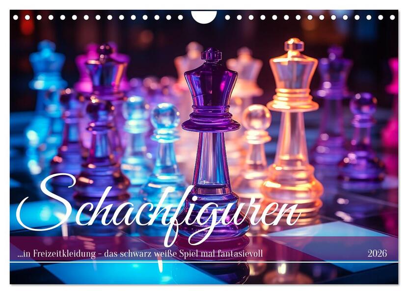 Schachfiguren in Freizeitkleidung (Wandkalender 2026 DIN A4 quer) CALVENDO Monatskalender