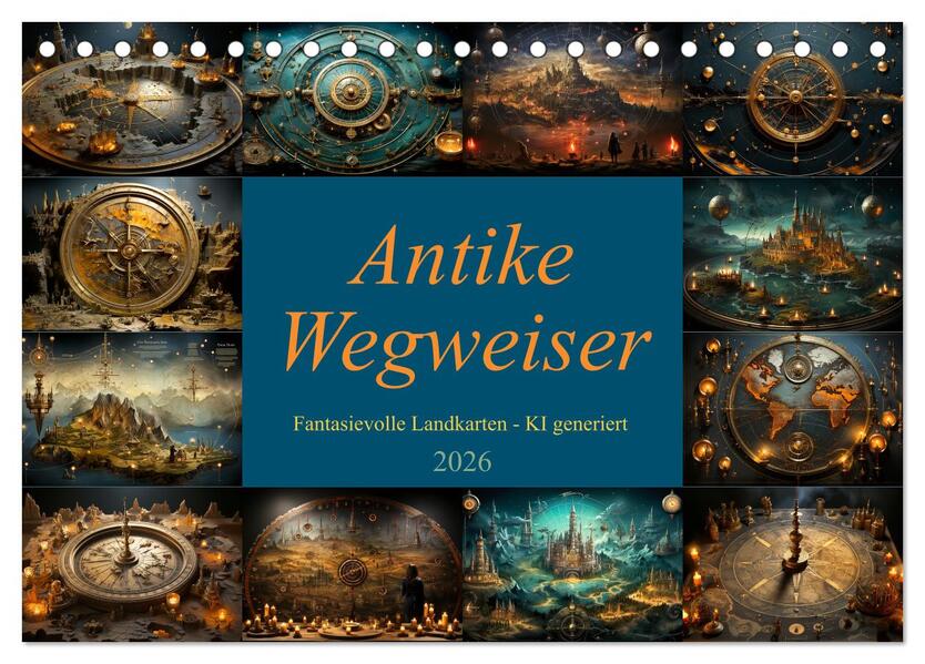 Antike Wegweiser (Tischkalender 2026 DIN A5 quer) CALVENDO Monatskalender