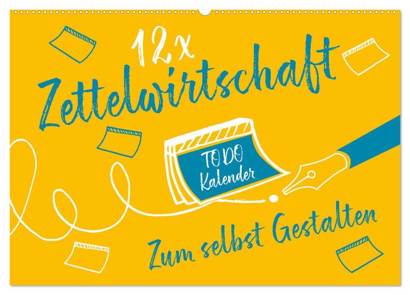 12 x Zettelwirtschaft - Bastelkalender (Wandkalender 2026 DIN A2 quer) CALVENDO Monatskalender