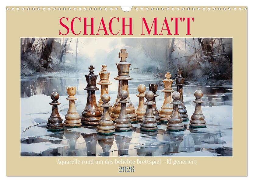 Schach Matt (Wandkalender 2026 DIN A3 quer) CALVENDO Monatskalender