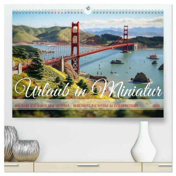 Urlaub in Miniatur (hochwertiger Premium Wandkalender 2026 DIN A2 quer) Kunstdruck in Hochglanz