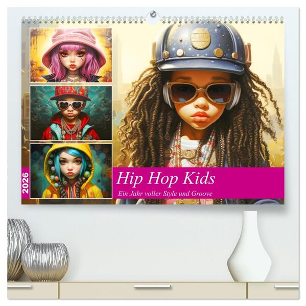 Hip Hop Kids. Ein Jahr voller Style und Groove (hochwertiger Premium Wandkalender 2026 DIN A2 quer) Kunstdruck in Hochglanz