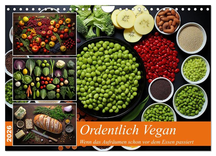 Ordentlich Vegan (Wandkalender 2026 DIN A4 quer) CALVENDO Monatskalender