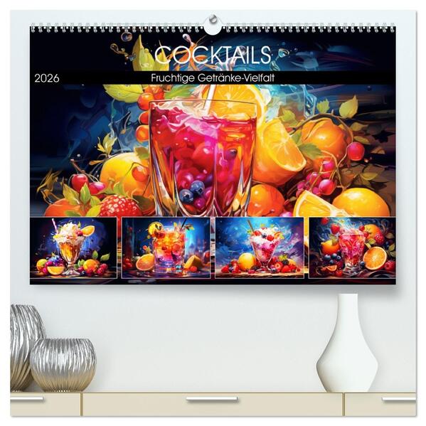 Cocktails. Fruchtige Getränke-Vielfalt (hochwertiger Premium Wandkalender 2026 DIN A2 quer) Kunstdruck in Hochglanz