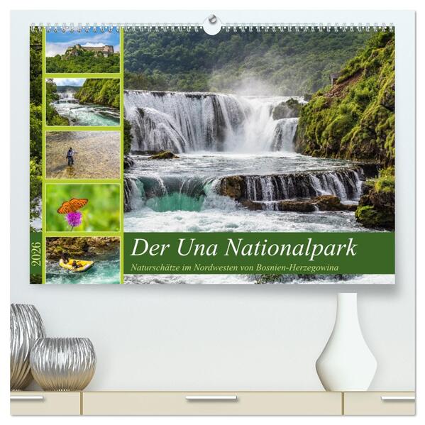 Der Una Nationalpark (hochwertiger Premium Wandkalender 2026 DIN A2 quer) Kunstdruck in Hochglanz