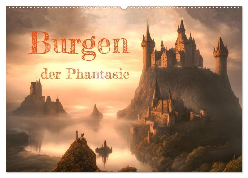 Burgen der Phantasie (Wandkalender 2026 DIN A2 quer) CALVENDO Monatskalender