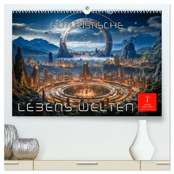 Futuristische Lebens Welten (hochwertiger Premium Wandkalender 2026 DIN A2 quer) Kunstdruck in Hochglanz