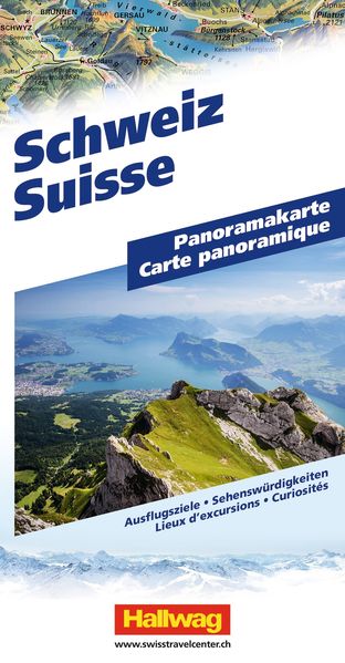 Hallwag Panoramakarte Panoramakarte Schweiz