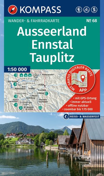 KOMPASS Wanderkarte 68 Ausseerland Ennstal Tauplitz 1:50.000