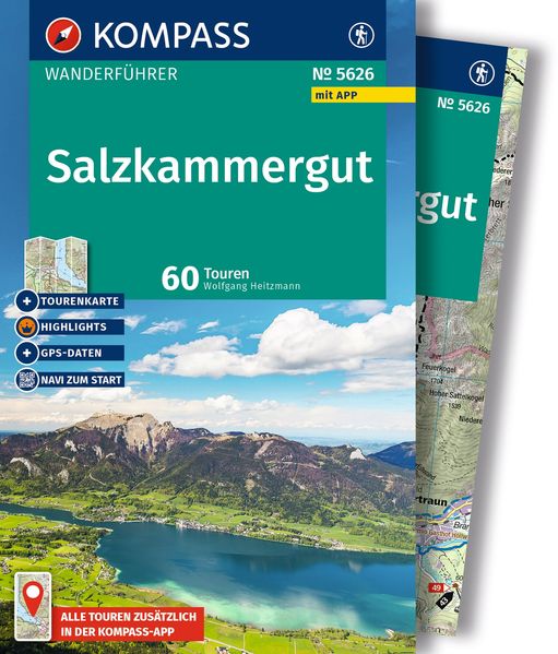 KOMPASS Wanderführer Salzkammergut 60 Touren mit Extra-Tourenkarte