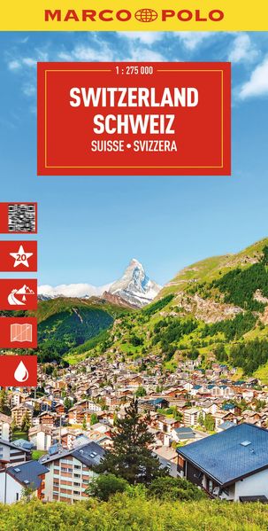 Mairdumont Marco Polo Reisekarte Schweiz 1, 275.000