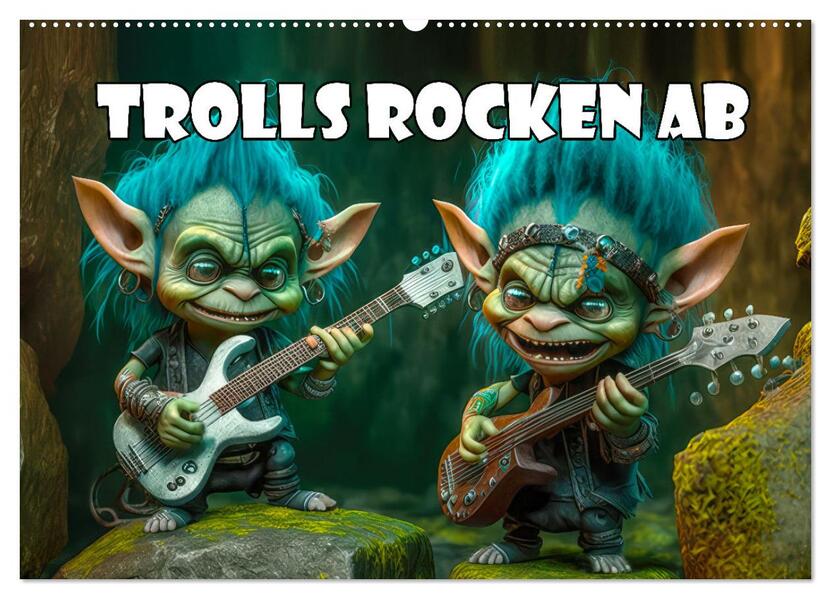 Trolls rocken ab (Wandkalender 2026 DIN A2 quer) CALVENDO Monatskalender