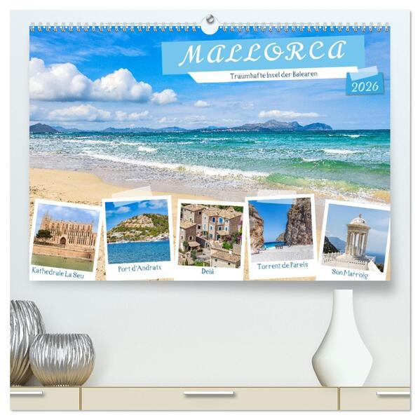 Mallorca - Traumhafte Insel der Balearen (hochwertiger Premium Wandkalender 2026 DIN A2 quer) Kunstdruck in Hochglanz