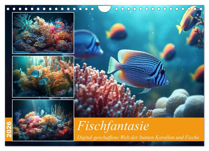 Fischfantasie (Wandkalender 2026 DIN A4 quer) CALVENDO Monatskalender