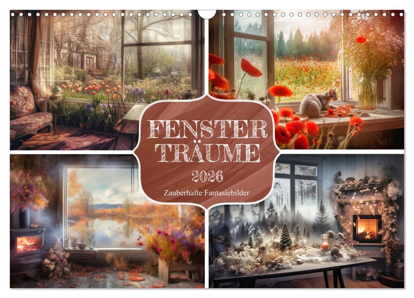 Fensterträume (Wandkalender 2026 DIN A3 quer) CALVENDO Monatskalender