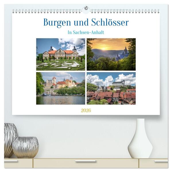 Burgen und Schlösser (hochwertiger Premium Wandkalender 2026 DIN A2 quer) Kunstdruck in Hochglanz