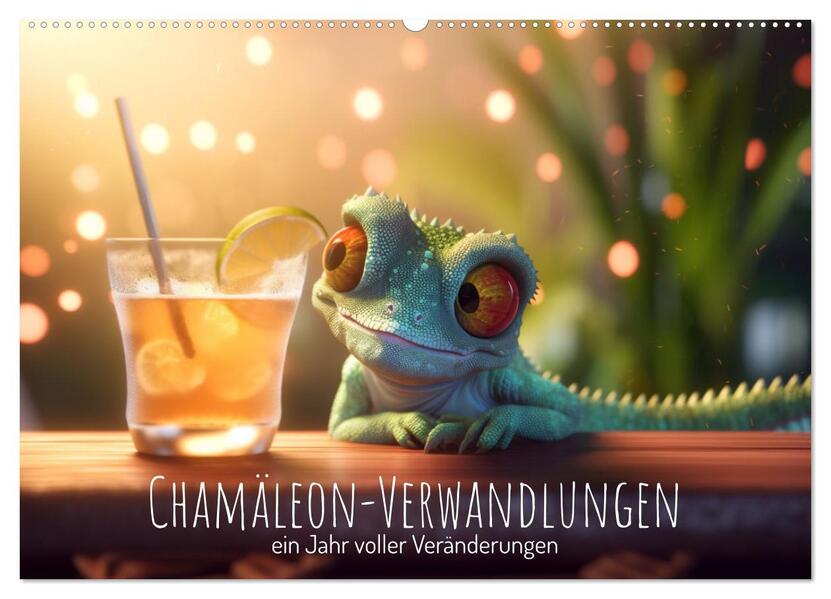 Chamäleon-Verwandlungen. Ein Jahr voller Veränderungen (Wandkalender 2026 DIN A2 quer) CALVENDO Monatskalender