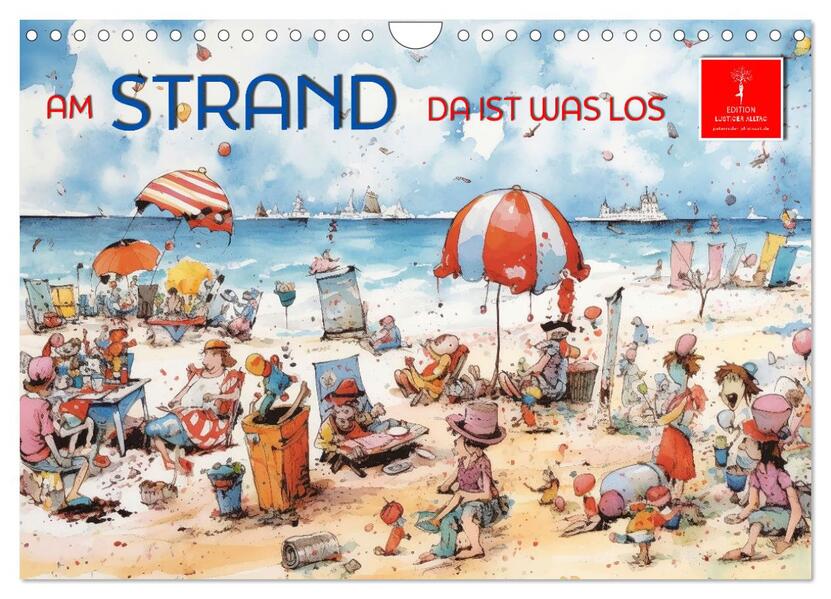 Am Strand da ist was los (Wandkalender 2026 DIN A4 quer) CALVENDO Monatskalender