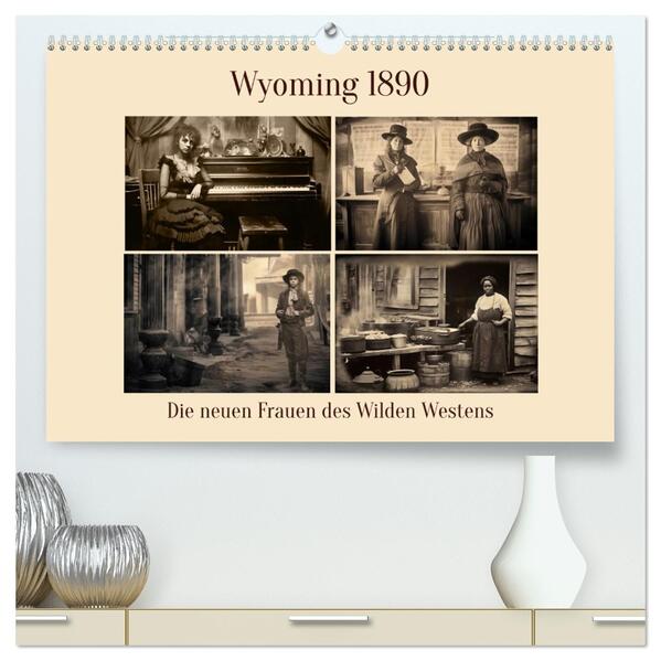 Wyoming 1890 (hochwertiger Premium Wandkalender 2026 DIN A2 quer) Kunstdruck in Hochglanz