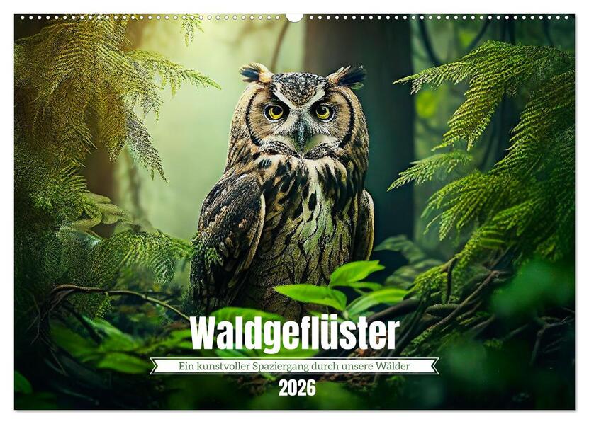 Waldgeflüster - ein kunstvoller Spaziergang durch unsere Wälder (Wandkalender 2026 DIN A2 quer) CALVENDO Monatskalender