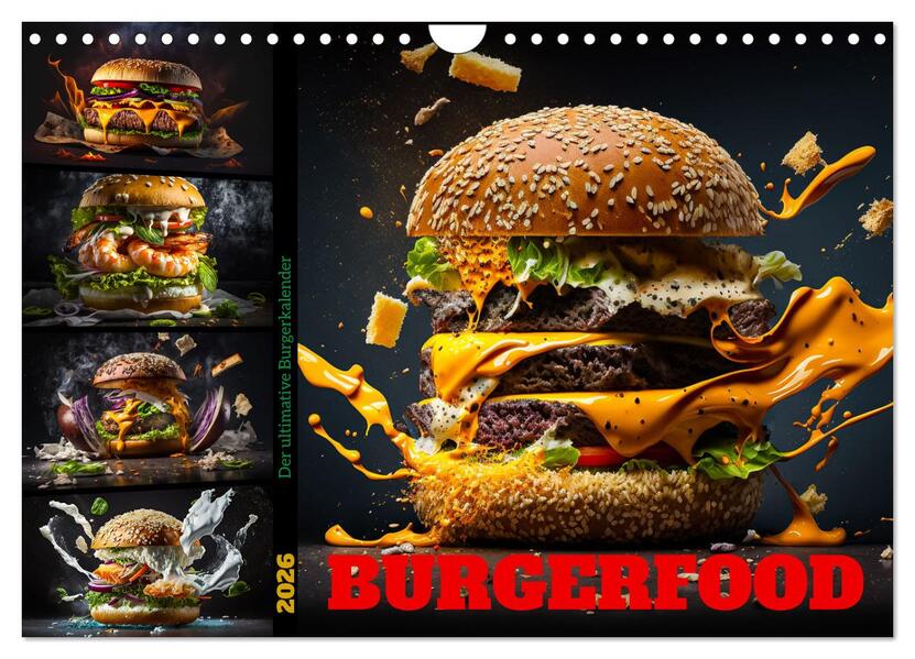 Burgerfood (Wandkalender 2026 DIN A4 quer) CALVENDO Monatskalender