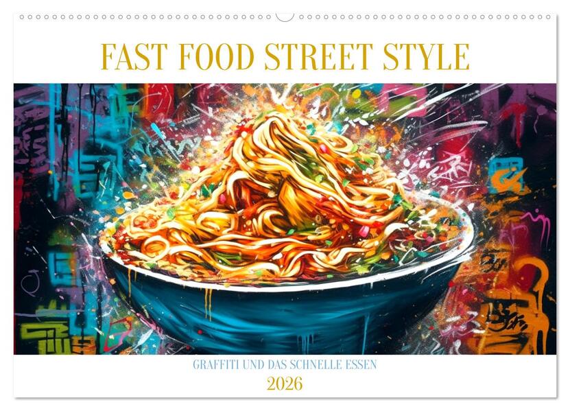 FAST FOOD STREET STYLE (Wandkalender 2026 DIN A2 quer) CALVENDO Monatskalender